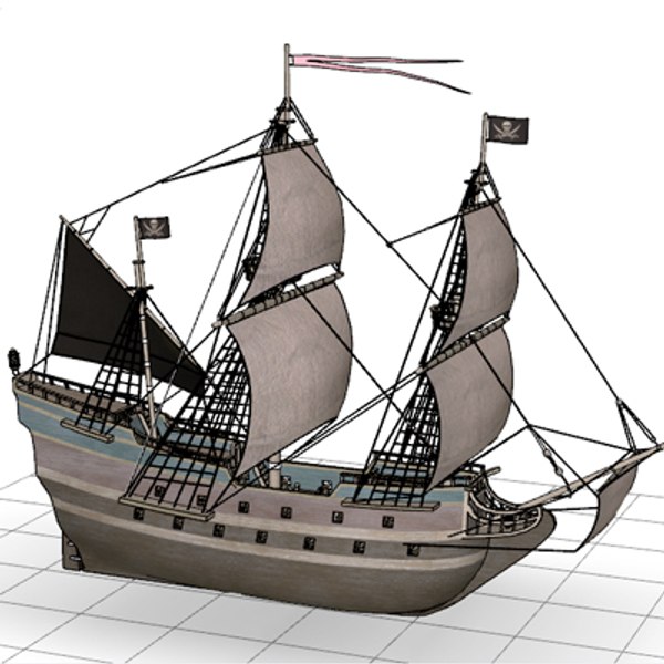 3d model pirate ship