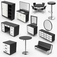 10 Furniture Models Collection