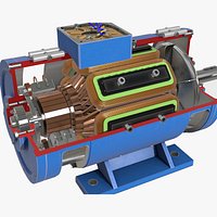 Electric motor DC real-time model