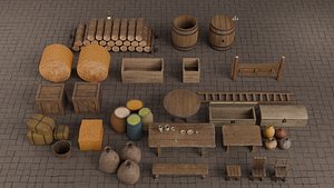 Medieval Props Assets 3D