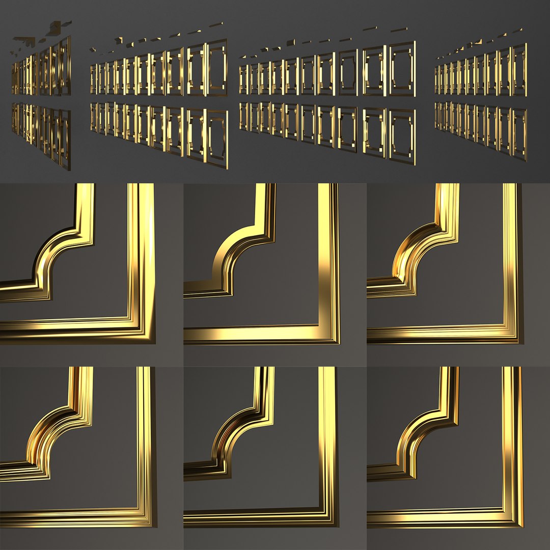 Ornament Frames 3d Model Turbosquid 1659517