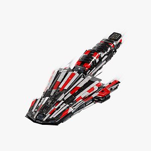 Lowpoly Sci Fi Spaceship Space Craft Air Vehicle 24