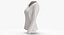 Long Sleeve Worn Female V Neck Pose 02 White Blank and Branded Heather 3D
