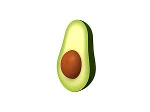 3D avocado cartoon