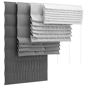 3D Roman Blinds set 01