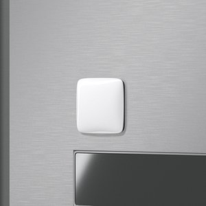 3D White Round Square Fridge Magnet - rectangle magnetic souvenir