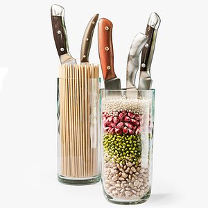 Knife set 3D model