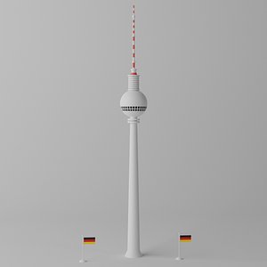 Cartoon Berlin TV Tower Berliner Fernsehturm