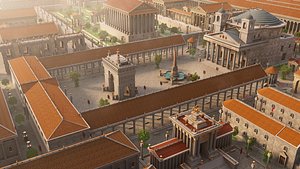 3D model Ancient Pantheon Complex Environment