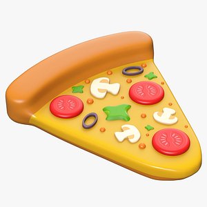Cartoon Pizza Slice