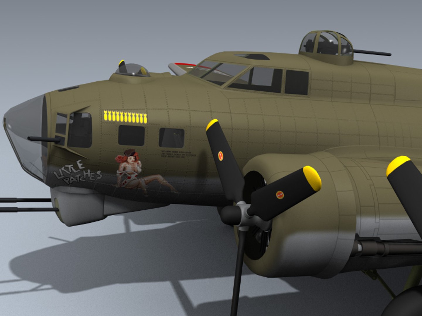 B-17 Fortress Little 3d Model