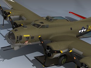 b-17 fortress little 3d model