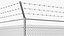 electric barbed wire fences 3D