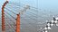 electric barbed wire fences 3D