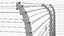 electric barbed wire fences 3D
