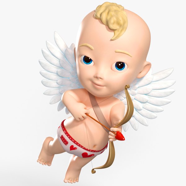 cartoon baby boy cupidon 3D