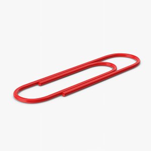 3D Paper Clip Red