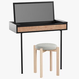 Dressing table Bronte s Oharo stool 3D model