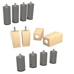 Wooden and Chrome furniture legs