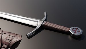 Templar Knight Sword 3D model