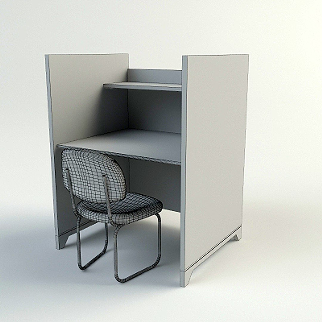 Study Carrel Chair - 3d Max