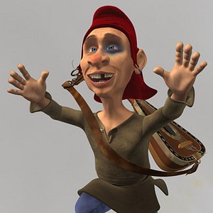 3d model gnome character animation idler