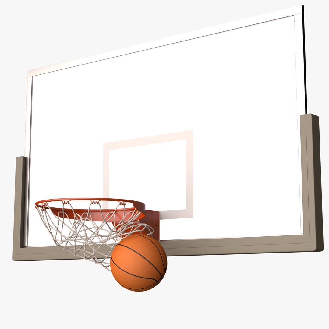 3d Model Basketball Swooshing Net