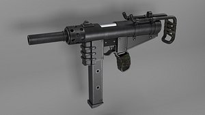 3D Submachine gun model
