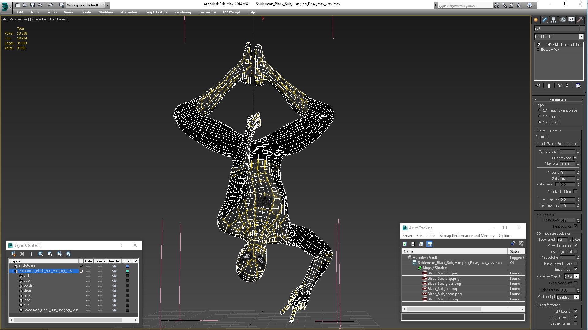 Spiderman Black Suit Hanging Pose 3D model - TurboSquid 2091914