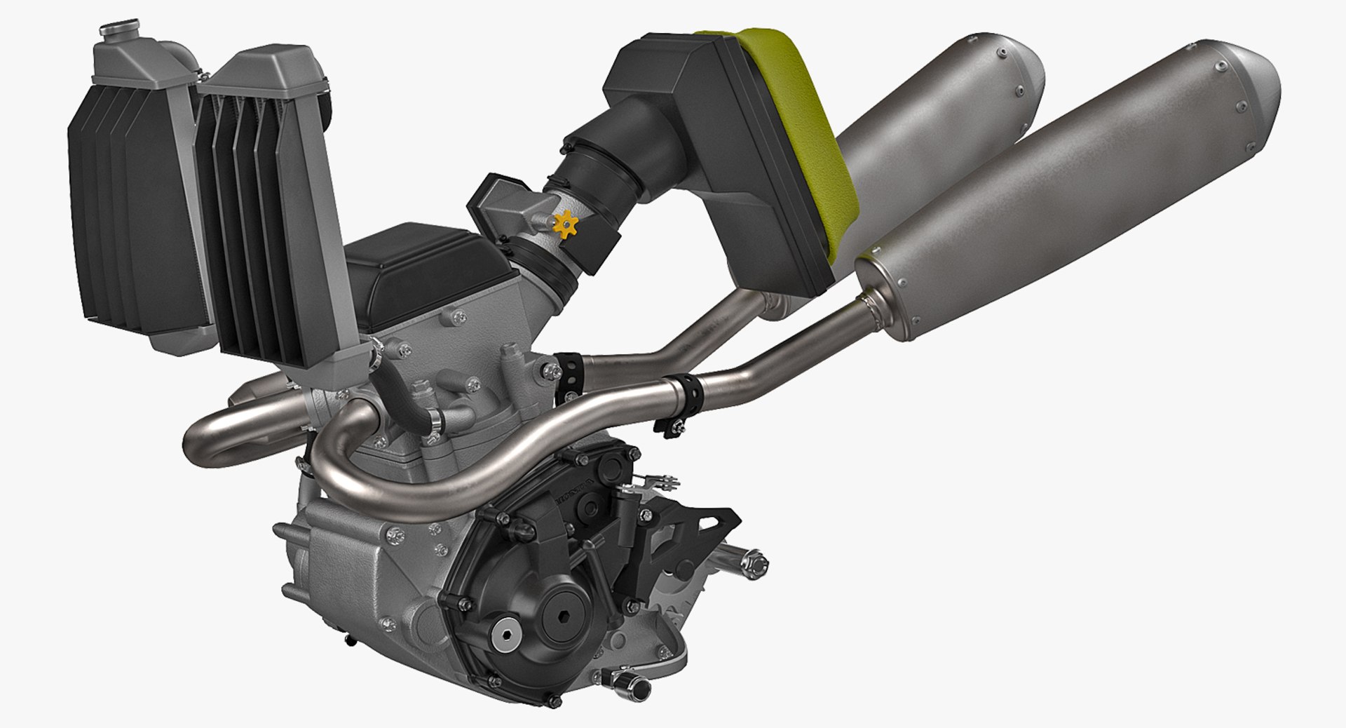 Motocross Motorcycle Engine 3D Model 3D model preview