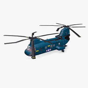 Boeing Vertol CH-46 Sea Knight Low-poly PBR