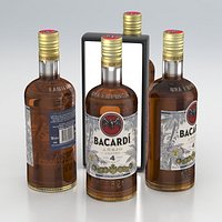 Alcohol Bottle Bacardi Anejo Cuatro Aged 4 Years Gold Rum 700ml 2020