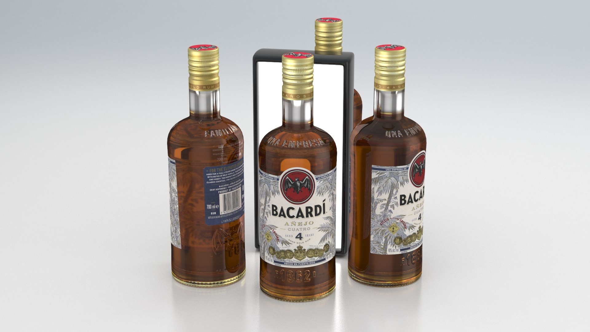 Alcohol bottle rum 3D model TurboSquid 1502444