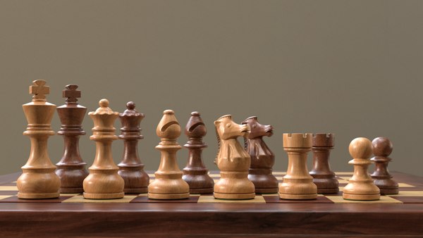 Jogo de xadrez de madeira Modelo 3D - TurboSquid 1676658