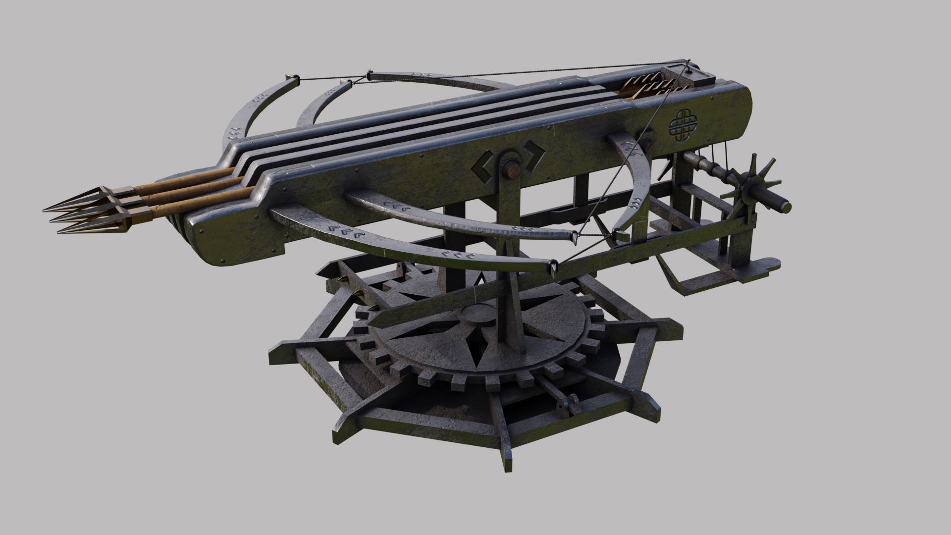 3D Ballista Weapon Rocket Arrow Launcher Model - TurboSquid 1805763