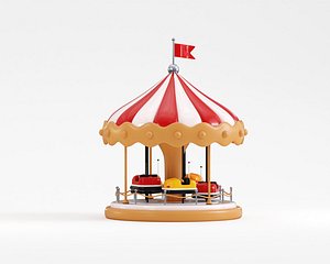3D Cartoon Carousel