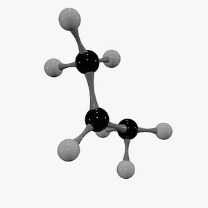 Isopropyl Chloride Molecule 3D model