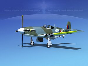 p-51 mustang x 3d model