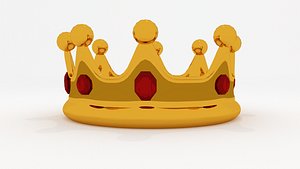 3D golden crown jewels