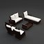 Wing garden furniture - Synthetic rattan, loveseat, armchair, coffee table, side table, lounger