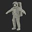 Astronaut NASA Wearing Spacesuit A7L Rigged per Maya