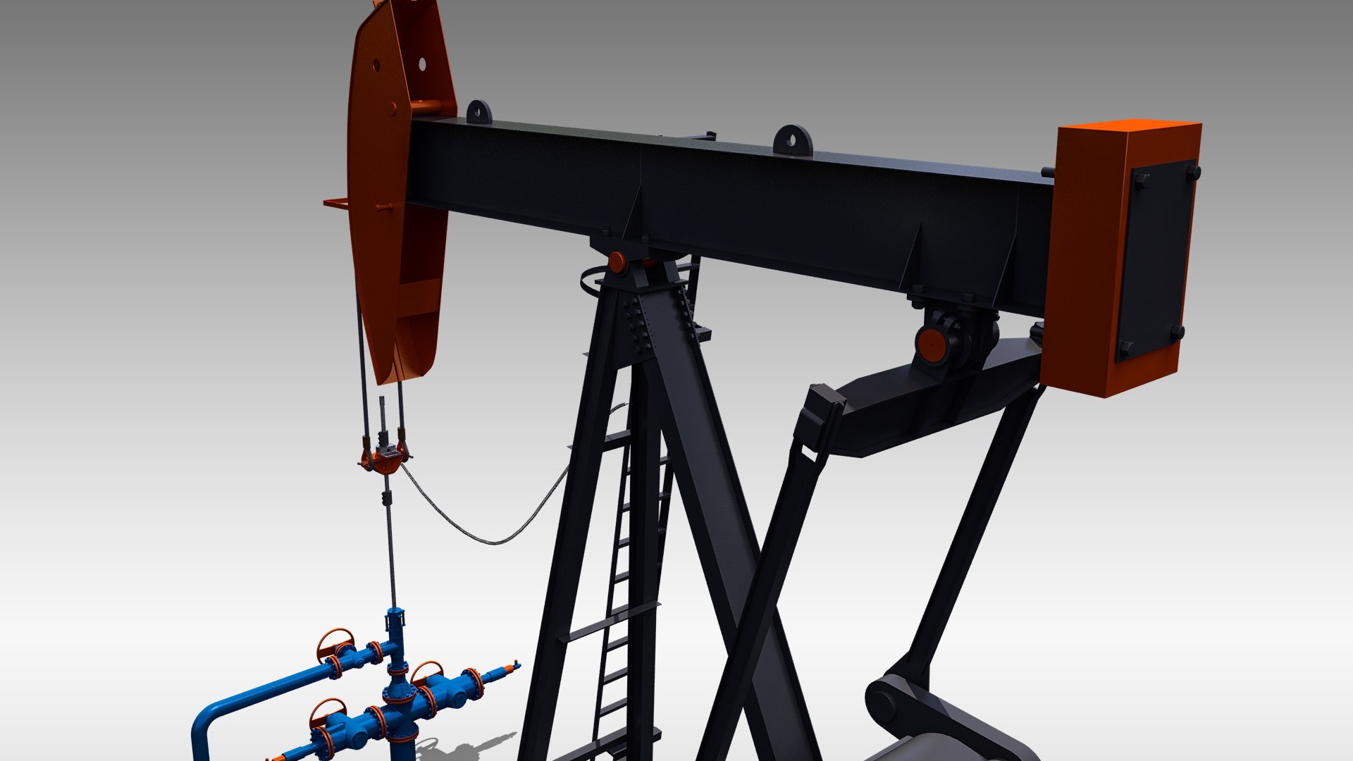 3D beam balanced pumpjack TurboSquid 1675904