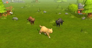 3D model animals pet farm