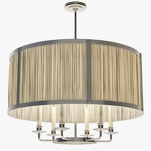 Charles Edwards - Hanging silk drum shade light