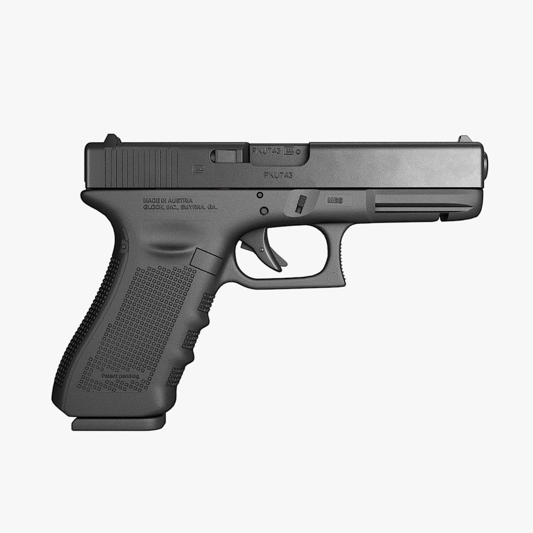 3ds Max Glock 17 9mm Pistol