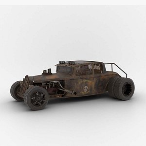 3D Mad Max style Hot Rod model