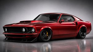 3D model 1969 Mach Classic Muscle Car 3D Model