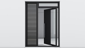 Aluminium door 185 3D model