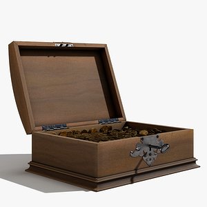 3D treasure chest model