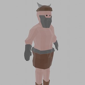 3D model Low Poly Viking Rigged 1